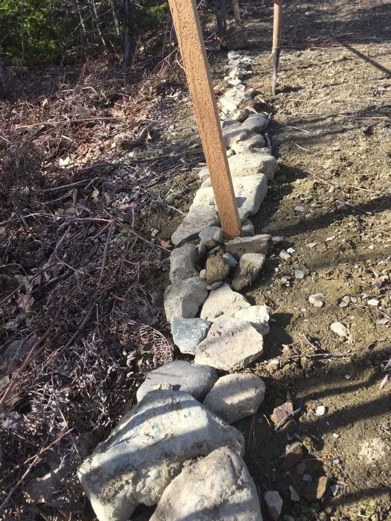 first year garden rock wall